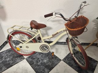 Bicicleta paseo niña 20 crema