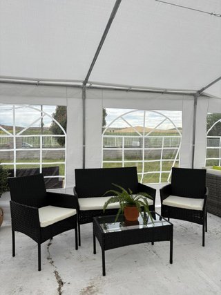 Conjunto Muebles Jardín Ratán Negro - Envio gratis