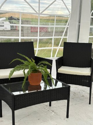 Conjunto Muebles Jardín Ratán Negro - Envio gratis