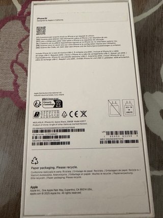 iPhone Air.  256GB Negro