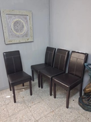 Set de 4 Sillas de Comedor negro