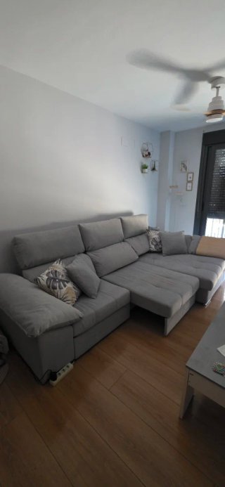 Sofá Chaise Longue Gris con Arcón