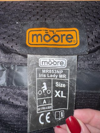 Chaqueta de Moto para Mujer Negra y Rosa TALLA XL