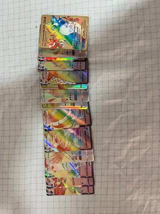 Lote de 15 Cartas Pokémon Rainbow+Charizard Metal