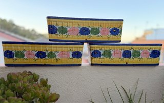Jardineras de cerámica pintadas a mano