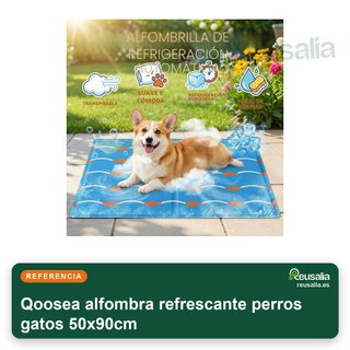 Qoosea alfombra refrescante perros gatos 50x90cm