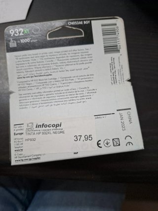 Tinta HP 932XL Negra