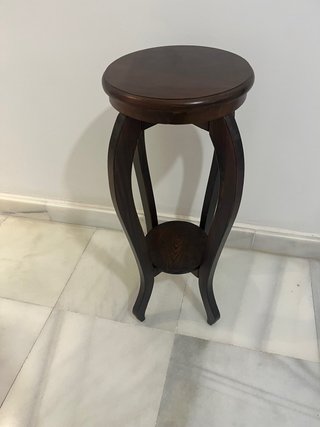 Mueble Macetero Madera Oscura