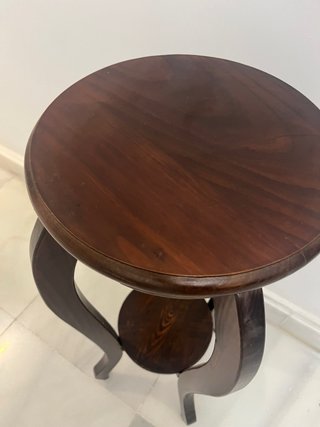 Mueble Macetero Madera Oscura