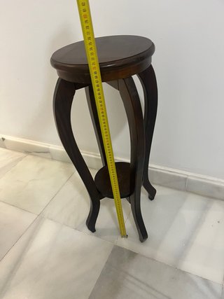 Mueble Macetero Madera Oscura