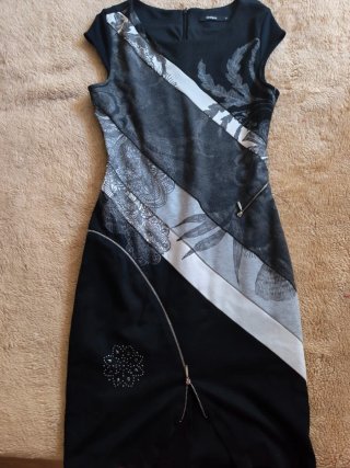 Vestido Desigual Negro Talla M