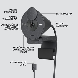 Logitech Brio 300 Webcam FullHD Grafito