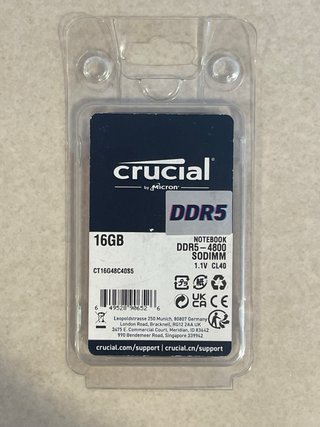Memoria RAM Crucial 16GB DDR5 4800MHz SODIMM