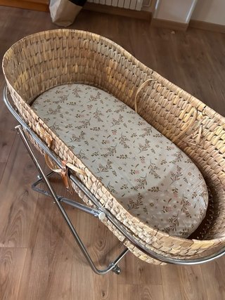 Capazo bebé mimbre con colchón