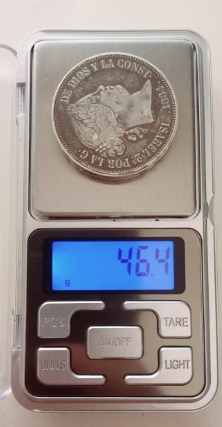 Pareja Monedas 20 Reales Isabel II 1864