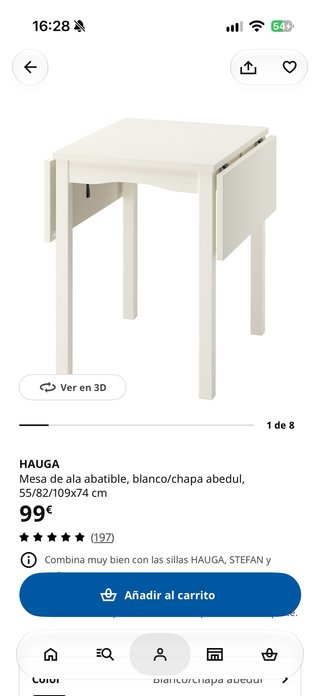 Mesa Abatible Ikea Hauga