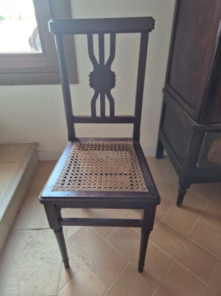 Sillas antiguas madera y ratan