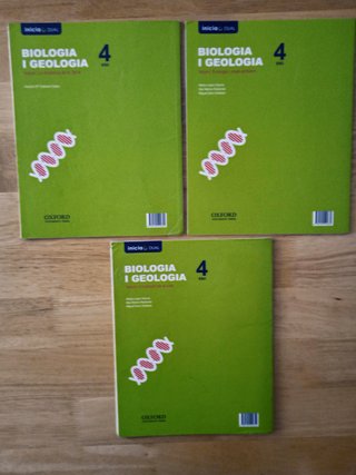 Lote 3 libros biologia i geologia 4 ESO