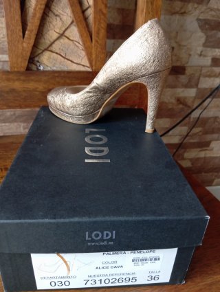 Zapatos de tacón dorados LODI talla 36