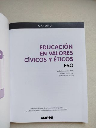 Educación en Valores Cívicos y Éticos ESO. Libr...