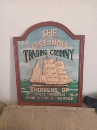 Cuadro de Madera con Relieve de Barco