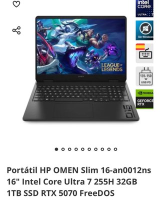 Portátil HP OMEN Slim 16 RTX 5070