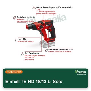 Einhell TE-HD 18/12 Li-Solo martillo perforador