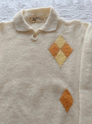 Jersey Beige con detalles de Rombos