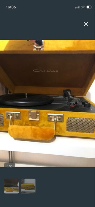 Tocadiscos Crosley Amarillo