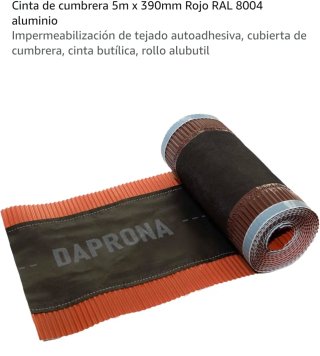 Cinta Cumbrera Daprona para Tejado