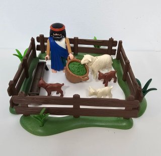 Playmobil Belén Pastor con Cabras y Ovejas