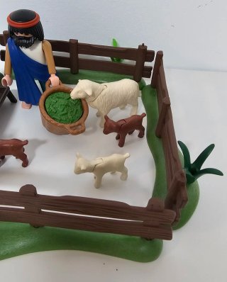 Playmobil Belén Pastor con Cabras y Ovejas