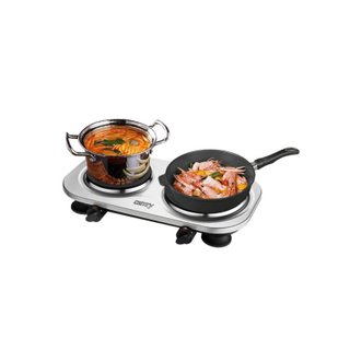 Cocina eléctrica 2 fuegos 2500W acero inoxidable