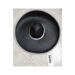 2 sombreros mejicanos negro y plata. NUEVO