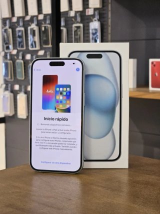 IPHONE 15 128GB AZUL BATER. 100%