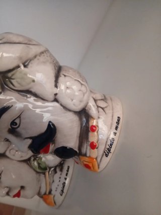 Coppia Teste di Moro in Ceramica