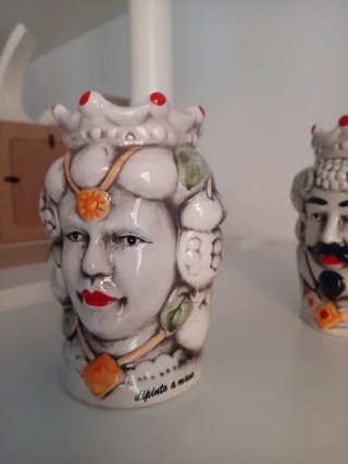 Coppia Teste di Moro in Ceramica