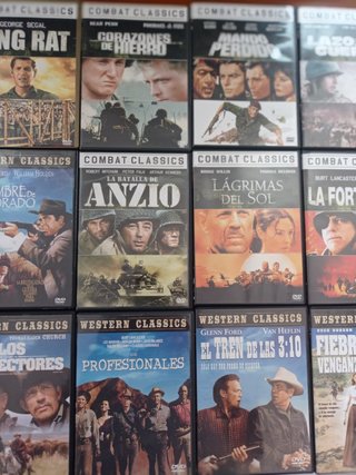Lote 12 DVD Cine Clásico Guerra Western