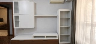 Mueble de Comedor Modular Blanco y Madera