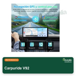 Carpuride V92 radio coche 10,26" Carplay Android