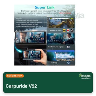 Carpuride V92 radio coche 10,26" Carplay Android