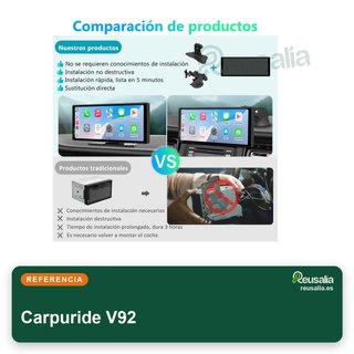 Carpuride V92 radio coche 10,26" Carplay Android