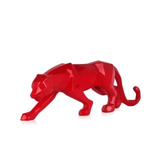 Escultura Pantera Roja Decorativa 45 cm