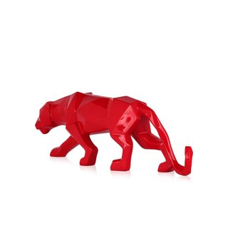 Escultura Pantera Roja Decorativa 45 cm