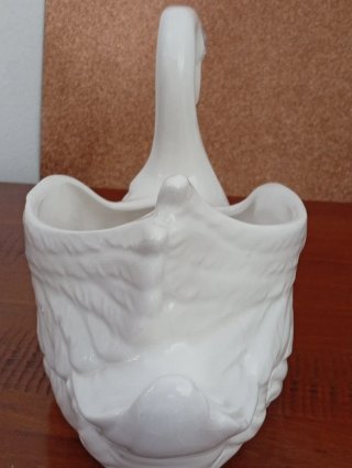 Cisne Vintage de Porcelana Blanco