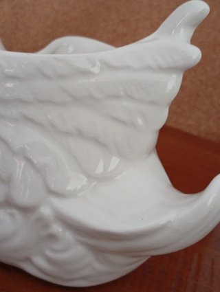 Cisne Vintage de Porcelana Blanco