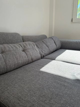 Sofá modular gris extensible. Ancho 2.20. 1.65