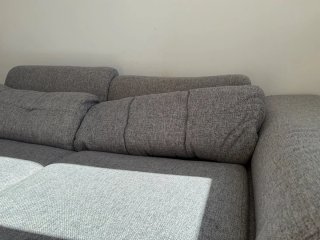 Sofá modular gris extensible. Ancho 2.20. 1.65