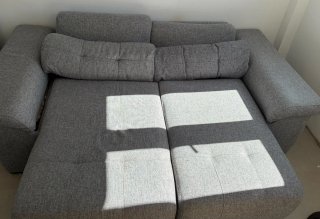 Sofá modular gris extensible. Ancho 2.20. 1.65