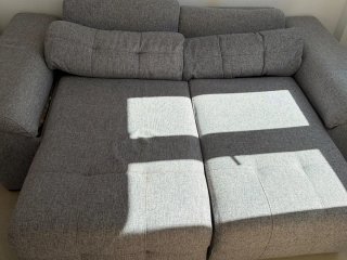 Sofá modular gris extensible. Ancho 2.20. 1.65